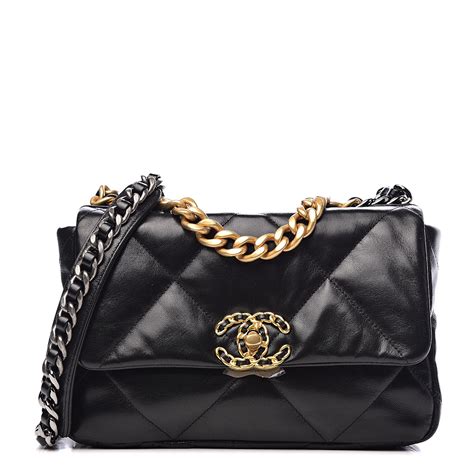 chanel goatskin quilted medium 19 flap|Chanel fashion handbags.